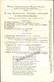Wiener Akademischer Wagner-Verein - Program Lot 1895-1901