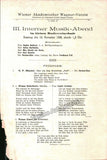 Wiener Akademischer Wagner-Verein - Program Lot 1895-1901