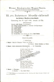 Wiener Akademischer Wagner-Verein - Program Lot 1895-1901