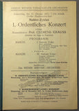 Krauss, Clemens - Set of 5 Mahler Programs 1924-1926