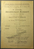 Krauss, Clemens - Set of 5 Mahler Programs 1924-1926