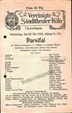 Klemperer, Otto - Lot of 8 Programs Cologne 1918-1922