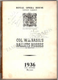 De Basil, Colonel W. - Massine, Leonide & Others - Signed Program Ballet Russes 1936