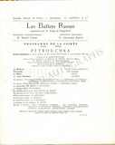 Ballet Russes Diaghilev - Program Paris 1911