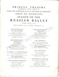 Ballet Russes Diaghilev - Program London 1927