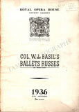 Ballet Russes Colonel W. De Basil - Season Program Book Covent Garden
