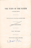 Britten, Benjamin & Others - Signed Program The Turn of the Screw 1954