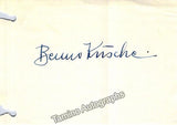 Kusche, Benno - Typed Letter Signed + Signature