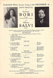 Singer Recitals at Carnegie Hall 1909-1925 - Lot of 10 Playbills