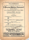 Walter, Bruno - Berlin Philharmonic Program Lot 1919-1931