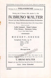 Walter, Bruno - Berlin Philharmonic Program Lot 1919-1931
