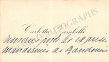 Zambelli, Carlotta - Autograph Business Card
