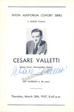 Valletti, Cesare - Signed Photograph + Program