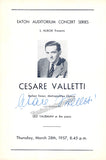 Valletti, Cesare - Signed Photograph + Program