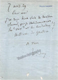 Widor, Charles - Autograph Note Signed 1929