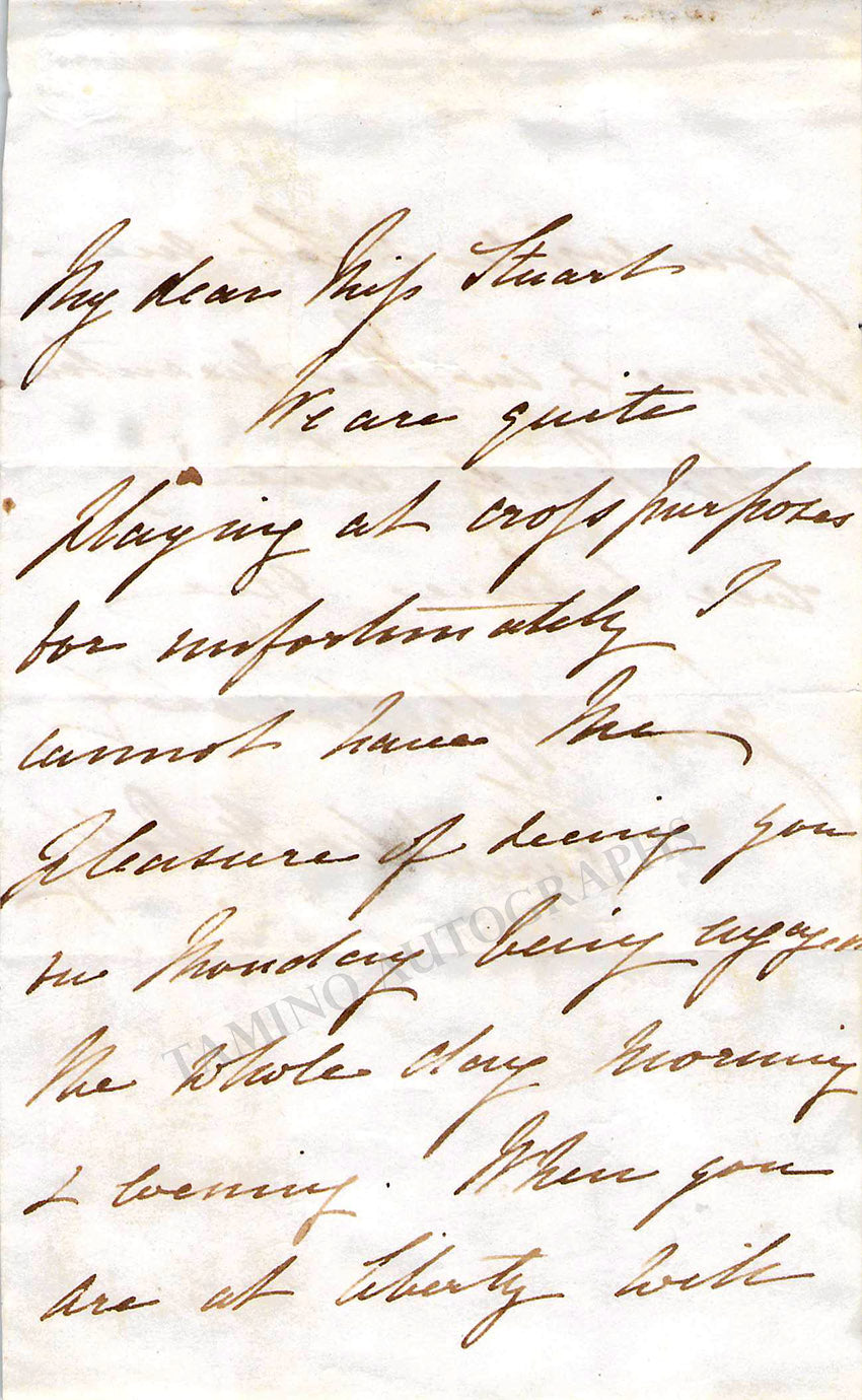 Charlotte Helen SaintonDolby Autograph Letter Signed Tamino