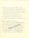 Cushman, Charlotte - Autograph Poem Manuscript 1852