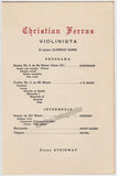 Ferras, Christian - Signed Program Havana 1956