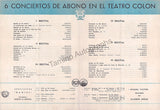 Arrau, Claudio - Concert Playbill Teatro Colon