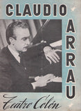Arrau, Claudio - Concert Playbill Teatro Colon