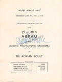 Arrau, Claudio - Signed Program London 1951