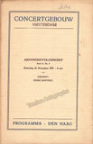 Hekking, Gerard - Concert Program The Hague 1927 - Pierre Monteux