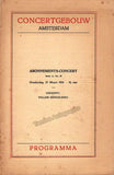 Szekely, Zoltan - Concert Program Amsterdam 1926