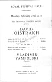 Oistrakh, David - Yampolski, Vladimir - Double Signed Program London 1956