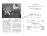 Oistrakh, David - Signed Program London 1954