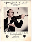 Rubinoff, David - Signed Program Miami 1951