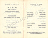 De los Angeles, Victoria - Walters, Jess & Others - Signed Program La Boheme 1951