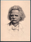 Grieg, Eduard - Autograph Music Quote Signed 1889 & Print