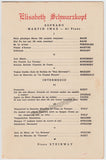 Schwarzkopf, Elisabeth - Signed Program Havana 1952