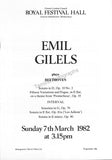 Gilels, Emil - Signed Program London 1982