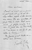 Zola, Emile - Autograph Letter Signed