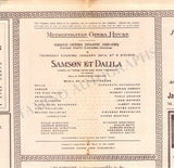 Caruso, Enrico - Signature Cut + Unsigned Photo in Samson et Dalila with Met Opera Program Clip