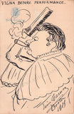 Caruso, Enrico - Set of 2 Signed Caricatures of Conductor Arturo Vigna 1909