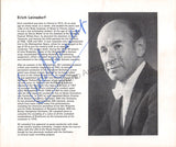 Leinsdorf, Erich - Signed Program London 1969