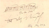 Korngold, Erich - Autograph Music Quote Signed "Die Tote Stadt" 1927