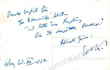 Korngold, Erich - Signed Photograph with Music Quote