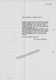Koth, Erika - Set of 2 Typed Letters Signed