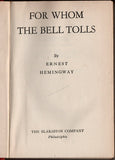 Hemingway, Ernest - Signed Book "For Whom the Bell Tolls"