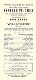 Vilches, Ernesto - Signed Program Havana 1949