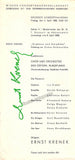 Krenek, Ernst - Signed Program Vienna 1968
