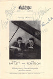 Pianists - Program Covers Signed Winnipeg 1943-1944