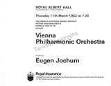 Jochum, Eugen - Signed Program London 1982