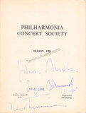 Anda, Geza - Ormandy, Eugene - Double Signed Program London 1954