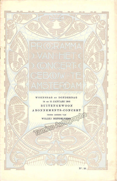 Ysaye, Eugene - Concert Program Amsterdam 1903