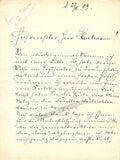 Von Der Osten, Eva - Autograph Letter Signed 1909