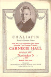 Singer Recitals at Carnegie Hall 1909-1925 - Lot of 10 Playbills